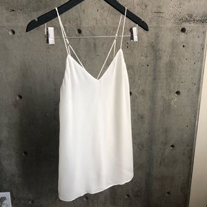 Haute Hippie Cream Silk Tank
